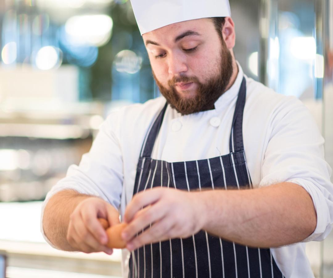 Chef cooking breakfast at The Saunton Sands Hotel North Devon