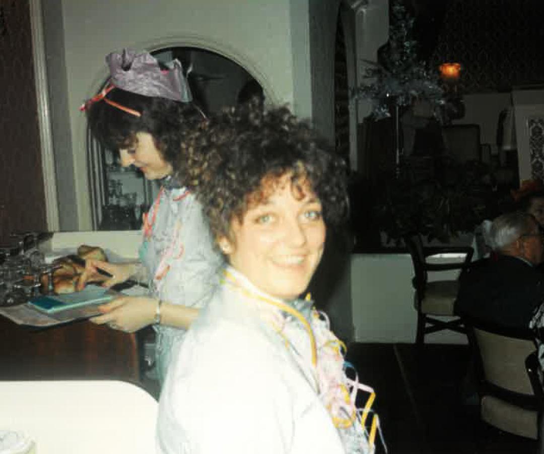 Shelley at The Victoria Hotel during Christmas 1988