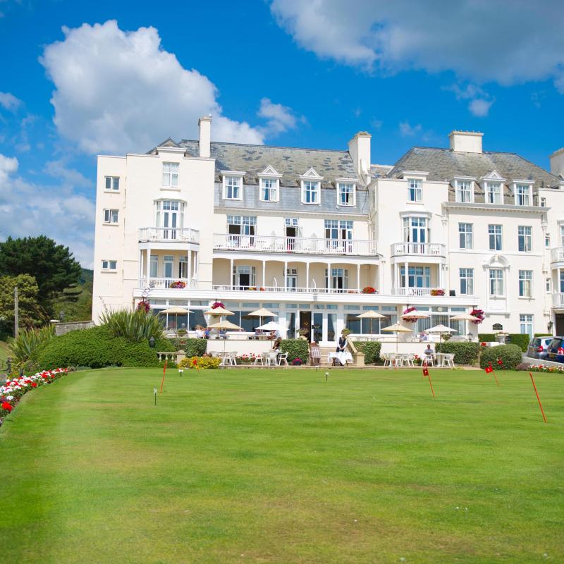 Exterior view of the Belmont Hotel in Sidmouth